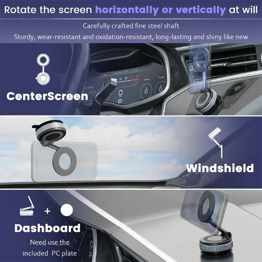 Universal 360° Rotating Magnetic Phone Holder – side view – Circuit City