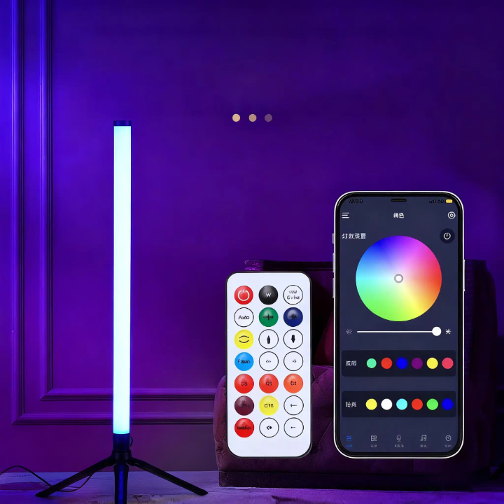 RGB LED Tube Light with Tripod Stand — Full Color Ambient Lighting