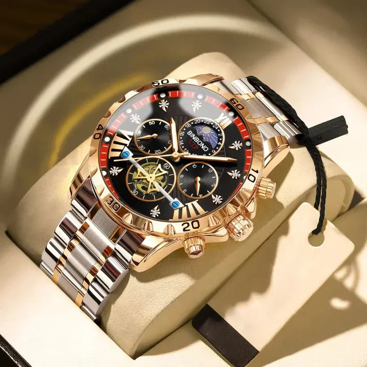 Sophisticated Quartz Watch – Classic Elegance & Precision – side view – Circuit City