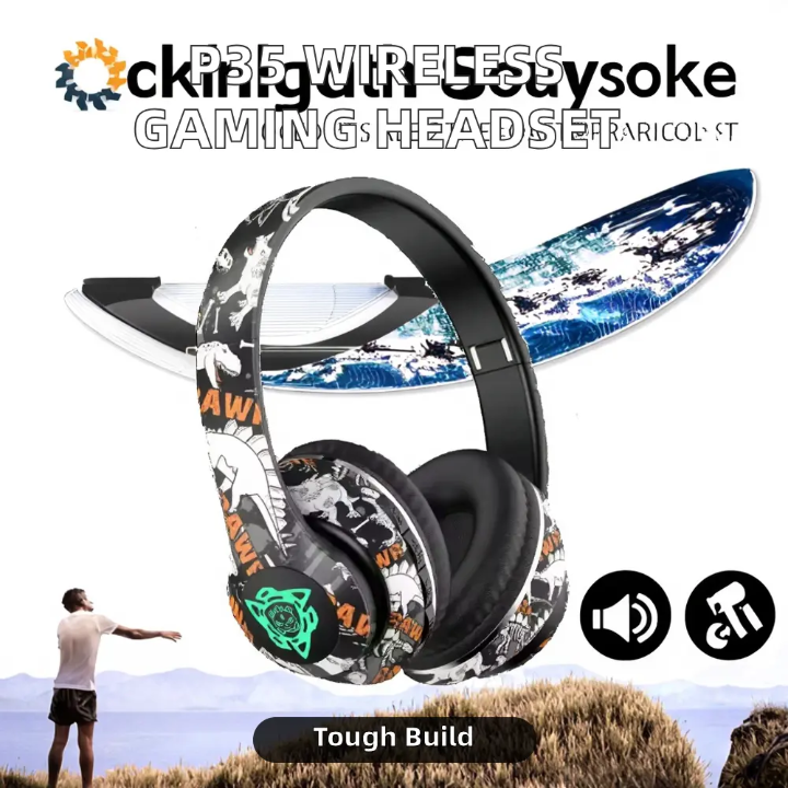 Premium wireless headphones engineered – lifestyle view – Circuit City