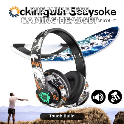 Premium wireless headphones engineered – lifestyle view – Circuit City