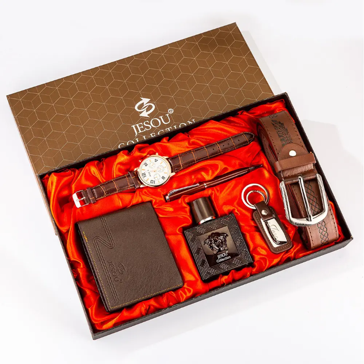Men's Premium Lifestyle Bundle – Wristwatch, Fragrance, Leather Strap & Wallet – lifestyle view – Circuit City