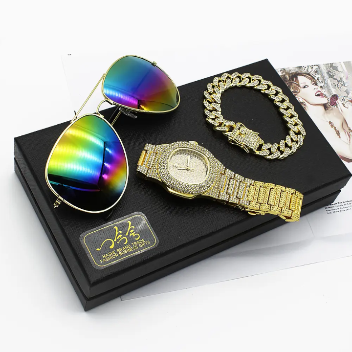 Premium Men's Watch & Sunglasses Combo Pack – detail view – Circuit City