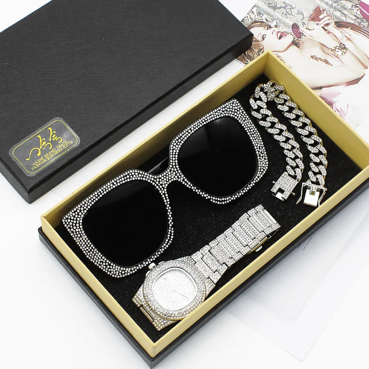 Premium Men's Watch & Sunglasses Combo Pack – front view – Circuit City