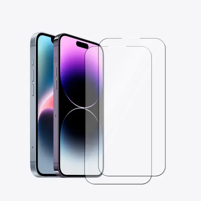 iPhone Tempered Glass Screen Protector – 9H Ultra-Clear Shield – lifestyle view – Circuit City