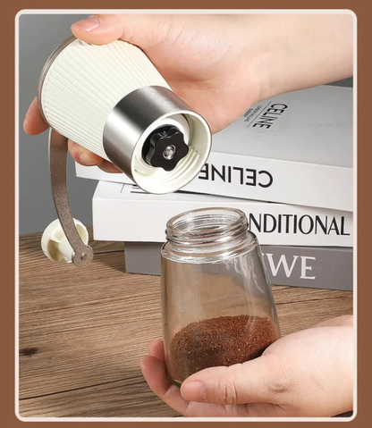 Manual Coffee Grinder – Portable Hand Crank Burr Mill for Fresh Coffee – lifestyle view – Circuit City