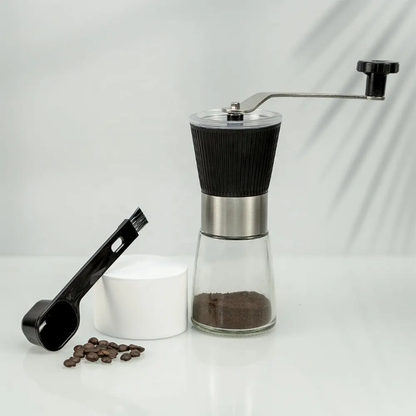 Manual Coffee Grinder – Portable Hand Crank Burr Mill for Fresh Coffee – back view – Circuit City