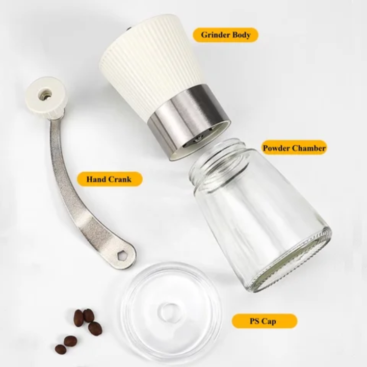 Manual Coffee Grinder – Portable Hand Crank Burr Mill for Fresh Coffee – lifestyle view – Circuit City