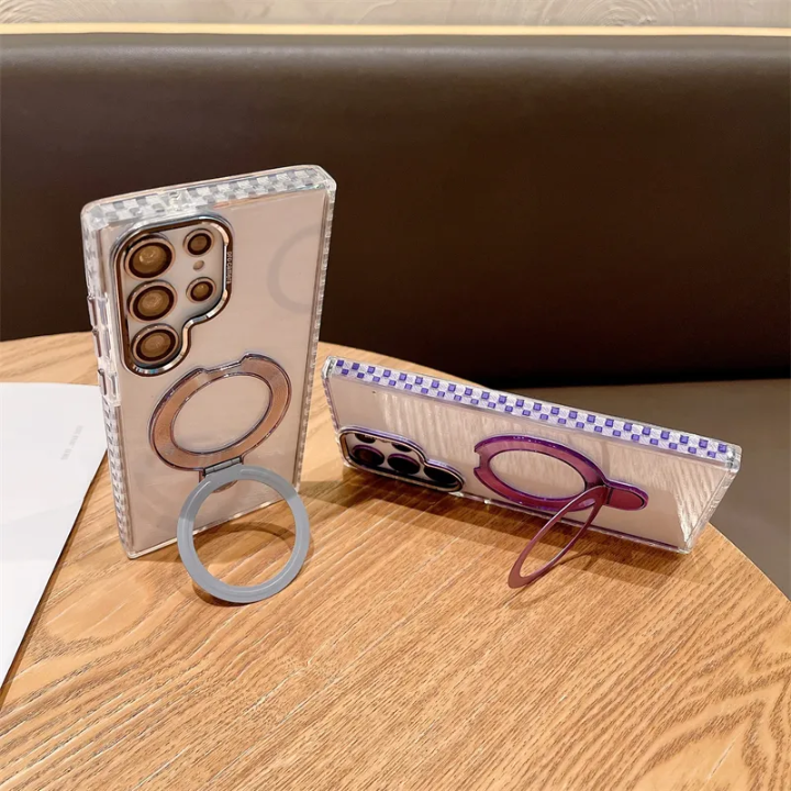 Clear MagSafe Phone Case with Ring Stand – Magnetic Wireless Charging Compatible – lifestyle view – Circuit City