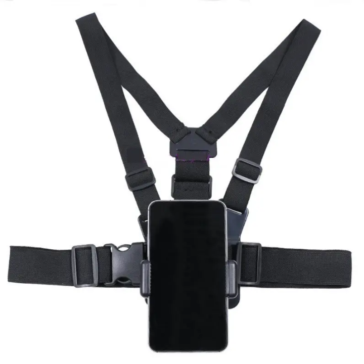 Phone Chest Mount Harness with Lanyard – Hands-Free POV Recording Strap – back view – Circuit City