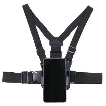 Phone Chest Mount Harness with Lanyard – Hands-Free POV Recording Strap – back view – Circuit City