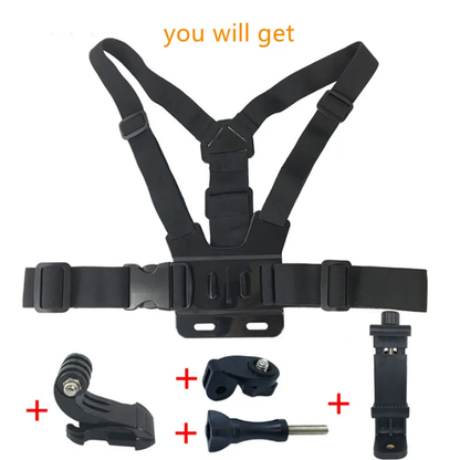 Phone Chest Mount Harness with Lanyard – Hands-Free POV Recording Strap – side view – Circuit City