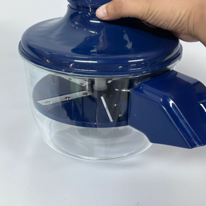 Manual Food Chopper – Quick & Easy Vegetable Slicer with Pull Cord – side view – Circuit City
