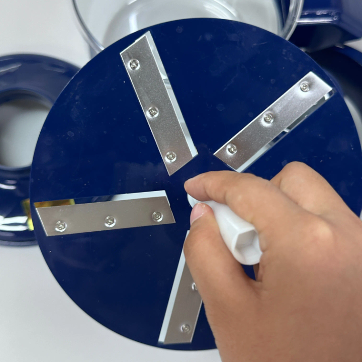 Manual Food Chopper – Quick & Easy Vegetable Slicer with Pull Cord – back view – Circuit City