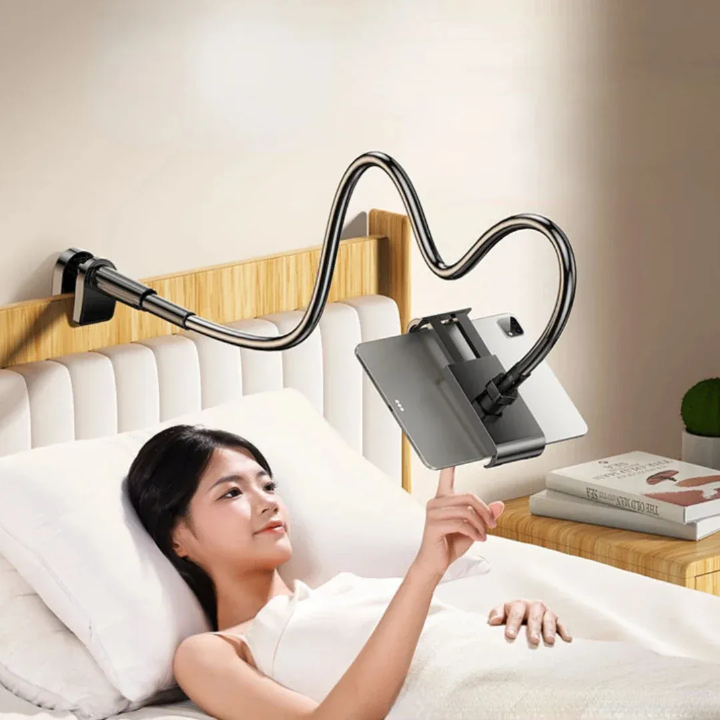 Flexible Gooseneck Tablet & Phone Holder Stand – front view – Circuit City