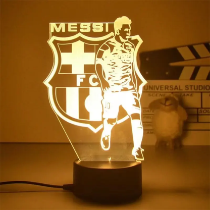 Football Legends 3D LED Night Light – Messi & Real Madrid Edition – front view – Circuit City