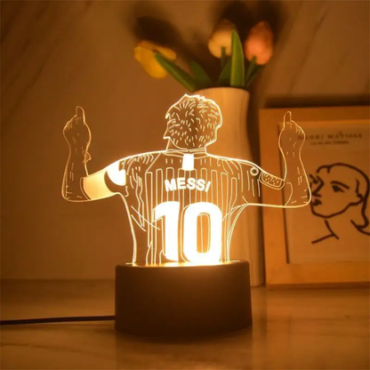 Football Legends 3D LED Night Light – Messi & Real Madrid Edition – lifestyle view – Circuit City