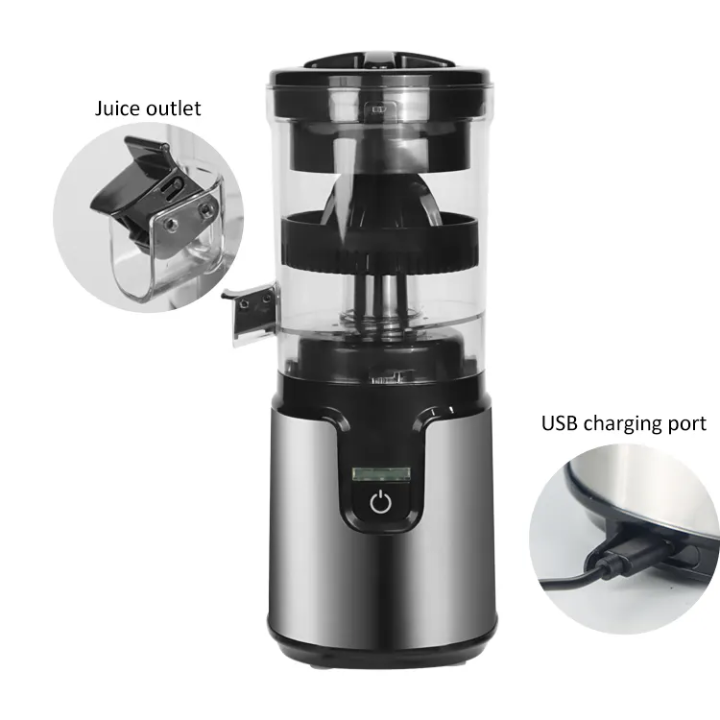 Automatic Citrus Juicer – USB Rechargeable Slow Juicer – side view – Circuit City