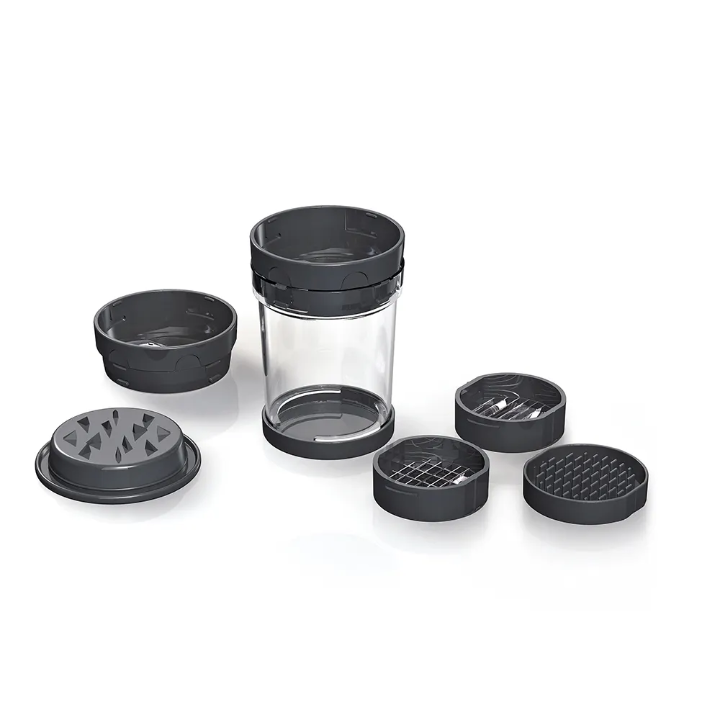 4-in-1 Vegetable Chopper & Slicer Set – Manual Food Cutter with Interchangeable Blades – back view – Circuit City