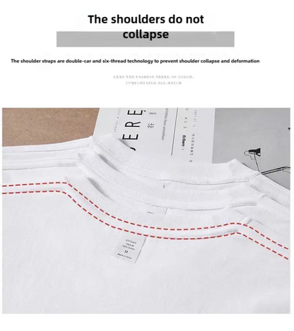 Classic Comfort Crew Neck T-Shirt – White & Black – detail view – Circuit City