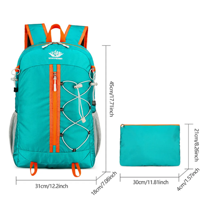 Foldable Hiking Backpack – Lightweight Packable Daypack for Outdoor Adventures – front view – Circuit City