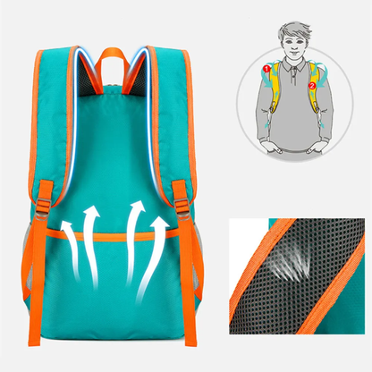 Foldable Hiking Backpack – Lightweight Packable Daypack for Outdoor Adventures – back view – Circuit City