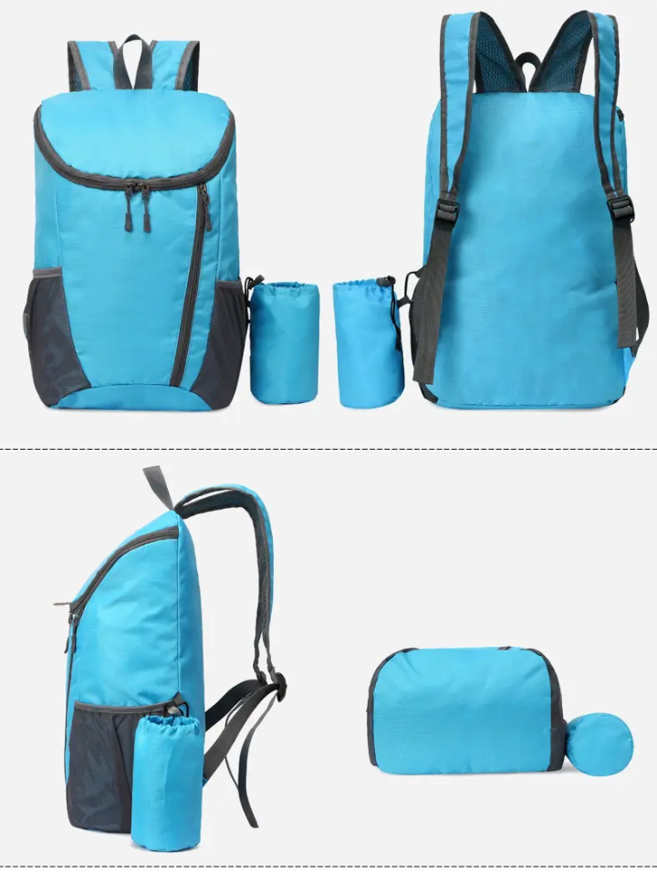 Lightweight Foldable Backpack – Outdoor & Travel – back view – Circuit City