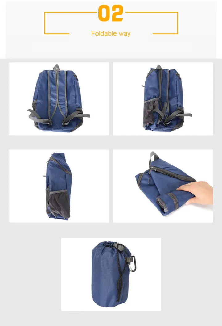 Lightweight Foldable Backpack – Outdoor & Travel – side view – Circuit City