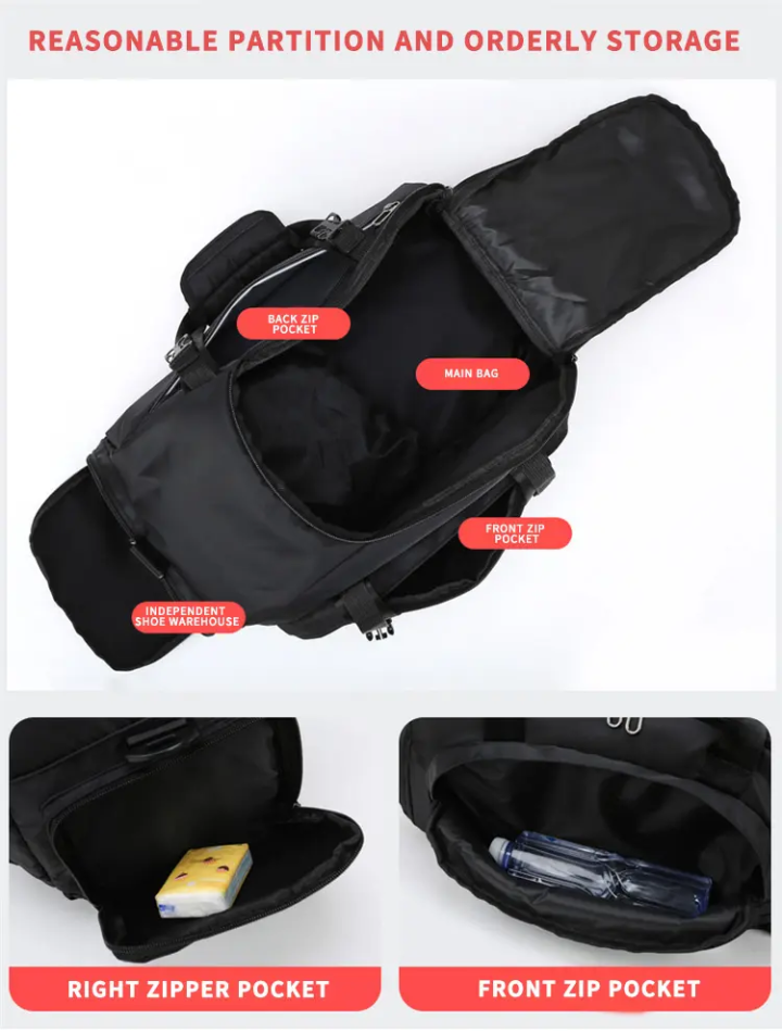 T60 Multifunctional Sports Duffel Bag – Gym, Travel & Shoulder Backpack – lifestyle view – Circuit City