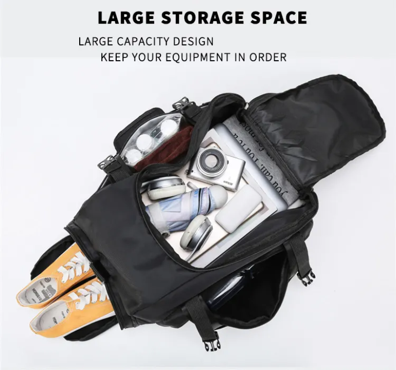 T60 Multifunctional Sports Duffel Bag – Gym, Travel & Shoulder Backpack – lifestyle view – Circuit City