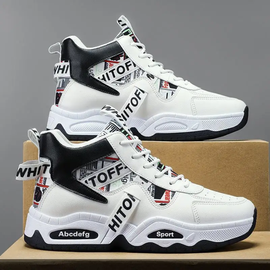WHITOFF Sport High-Top Sneakers – Men's Street Style Athletic Shoes – side view – Circuit City