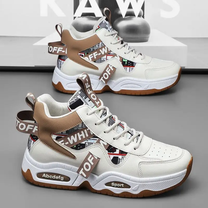 WHITOFF Sport High-Top Sneakers – Men's Street Style Athletic Shoes – detail view – Circuit City